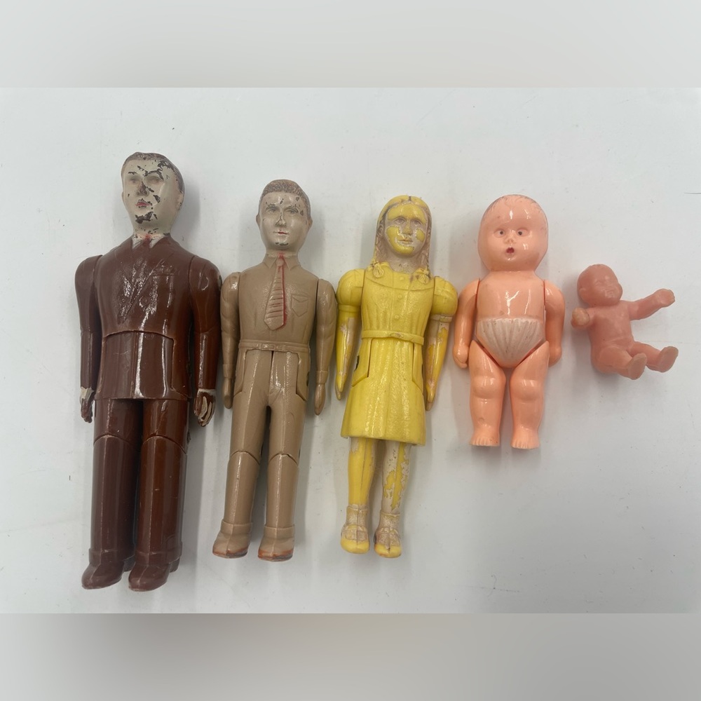 Vintage Renwal Miniature Dollhouse dolls #41,42,44